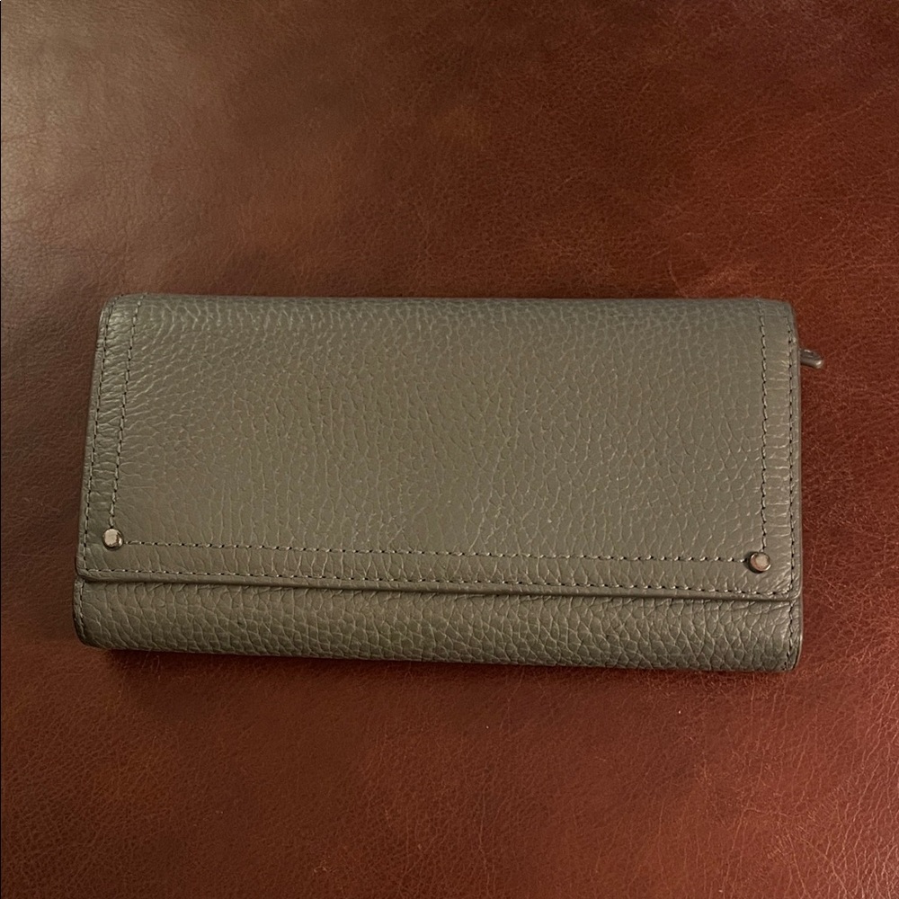 Treasure & Bond Gray Leather Multi-fold wallet